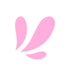 Group A simple pink stylized butterfly logo with two wings on a white background.