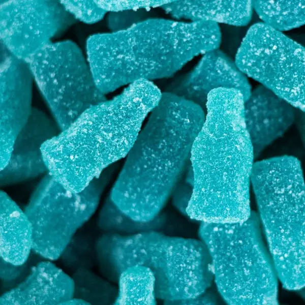 Sour Blue Raspberry Gummy Hearts